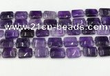 CNA1184 15.5 inches 10*14mm rectangle amethyst beads wholesale