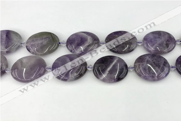 CNA1193 15.5 inches 25*30mm oval amethyst beads wholesale