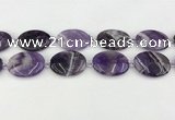 CNA1194 15.5 inches 25*35mm oval amethyst beads wholesale