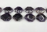 CNA1198 15.5 inches 30*40mm freeform amethyst beads wholesale