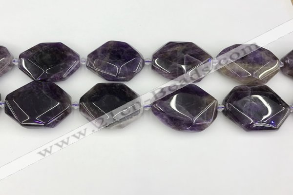 CNA1198 15.5 inches 30*40mm freeform amethyst beads wholesale