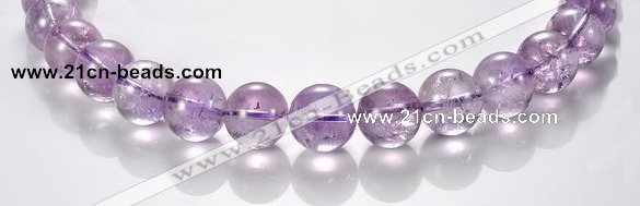 CNA12 15mm round A- grade natural amethyst beads Wholesale