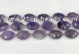 CNA1202 15.5 inches 18*25mm faceted oval amethyst beads