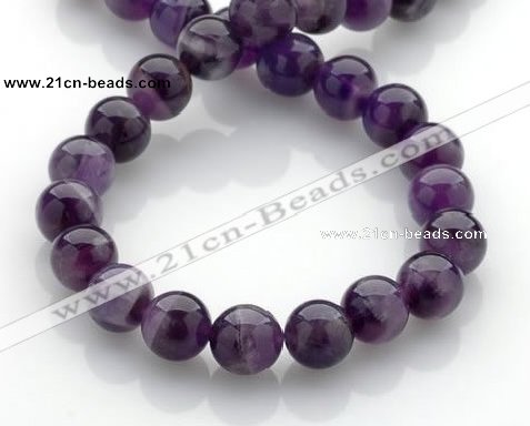 CNA15 15 inch 12mm round natural amethyst quartz beads Wholesale