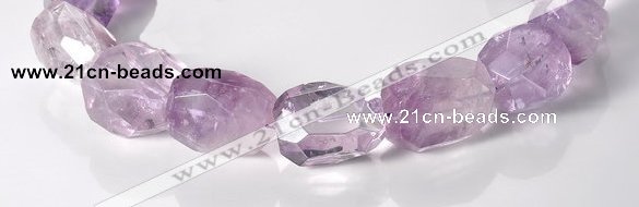 CNA17 15*28mm freeform A- grade natural amethyst beads Wholesale