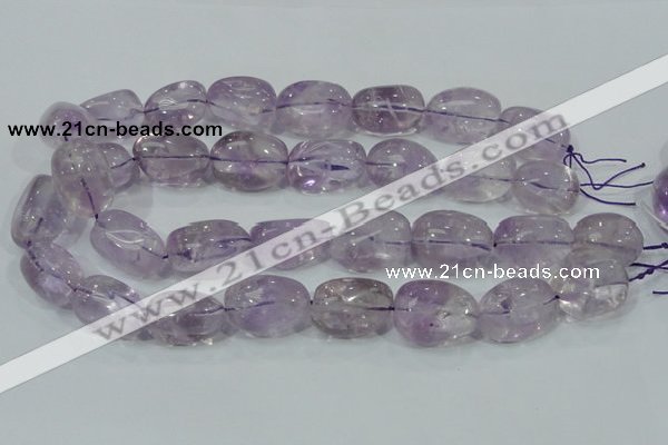 CNA204 15.5 inches 18*25mm nugget natural amethyst beads