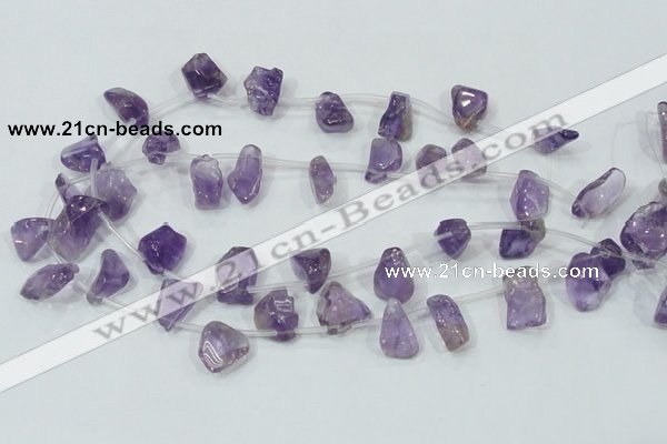 CNA205 15.5 inches 12*20mm natural amethyst gemstone chips beads