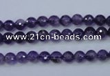 CNA251 15.5 inches 6mm faceted round natural amethyst beads