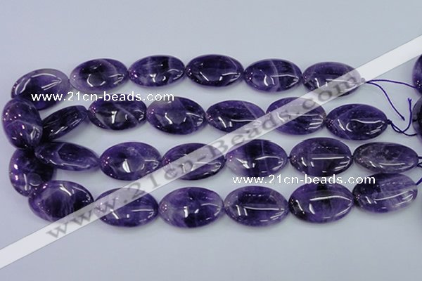 CNA277 15.5 inches 20*30mm oval natural amethyst beads wholesale