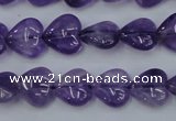 CNA282 15.5 inches 12*12mm heart natural amethyst beads wholesale