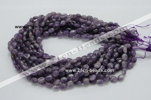 CNA31 15.5 inches 8*10mm oval grade AB natural amethyst beads