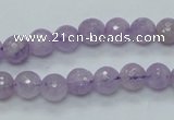 CNA310 15.5 inches 8mm faceted round natural lavender amethyst beads