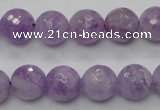 CNA312 15.5 inches 12mm faceted round natural lavender amethyst beads