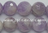 CNA314 15.5 inches 18mm faceted round natural lavender amethyst beads