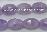 CNA316 15.5 inches 13*18mm faceted rice natural lavender amethyst beads