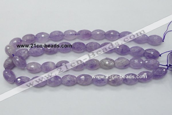 CNA316 15.5 inches 13*18mm faceted rice natural lavender amethyst beads