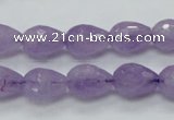 CNA317 15.5 inches 10*14mm faceted teardrop natural lavender amethyst beads