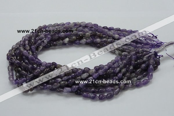 CNA32 15.5 inches 6*9mm teardrop grade A natural amethyst beads