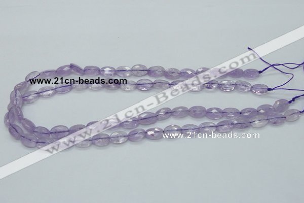 CNA328 15.5 inches 8*12mm faceted oval natural lavender amethyst beads