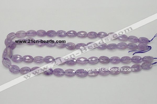 CNA329 15.5 inches 10*14mm faceted oval natural lavender amethyst beads