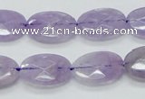 CNA330 15.5 inches 13*18mm faceted oval natural lavender amethyst beads