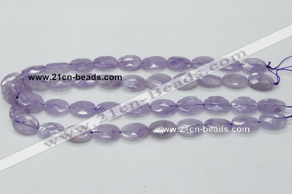 CNA330 15.5 inches 13*18mm faceted oval natural lavender amethyst beads