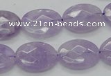 CNA331 15.5 inches 15*20mm faceted oval natural lavender amethyst beads