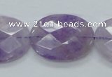 CNA333 15.5 inches 22*30mm faceted oval natural lavender amethyst beads