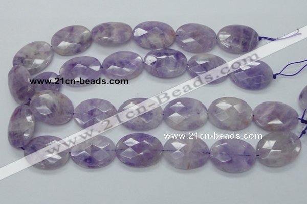 CNA333 15.5 inches 22*30mm faceted oval natural lavender amethyst beads