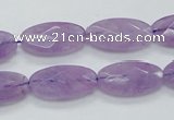 CNA334 15.5 inches 10*20mm faceted oval natural lavender amethyst beads