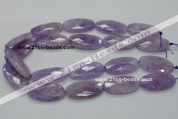 CNA335 15.5 inches 20*40mm faceted oval natural lavender amethyst beads