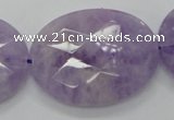 CNA336 15.5 inches 30*40mm faceted oval natural lavender amethyst beads