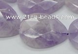 CNA337 22*30mm faceted teardrop natural lavender amethyst beads