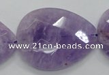 CNA338 30*40mm faceted teardrop natural lavender amethyst beads