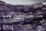 CNA36 15.5 inches 8*12mm cuboid grade AB natural amethyst beads