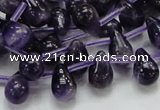 CNA37 15.5 inches 8*12mm teardrop grade A natural amethyst beads