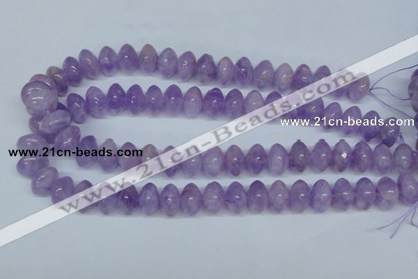 CNA409 15.5 inches 10*16mm rondelle natural lavender amethyst beads