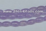 CNA410 15.5 inches 6*10mm rice natural lavender amethyst beads