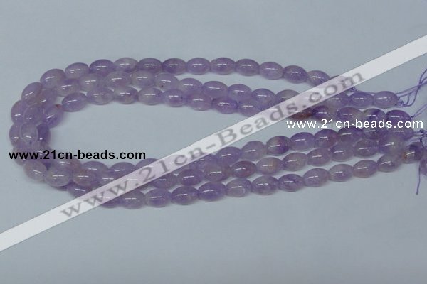 CNA411 15.5 inches 8*12mm rice natural lavender amethyst beads