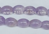 CNA412 15.5 inches 10*14mm rice natural lavender amethyst beads