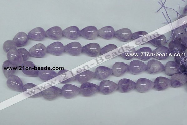 CNA419 15.5 inches 15*20mm teardrop natural lavender amethyst beads