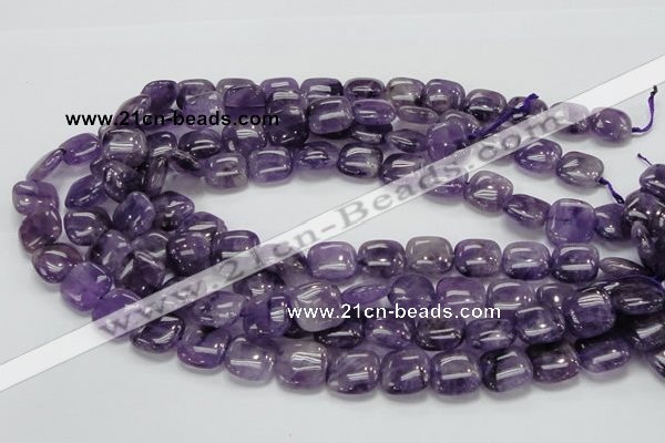 CNA42 15.5 inches 15*15mm square grade A natural amethyst beads