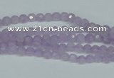 CNA420 15.5 inches 4mm faceted round natural lavender amethyst beads