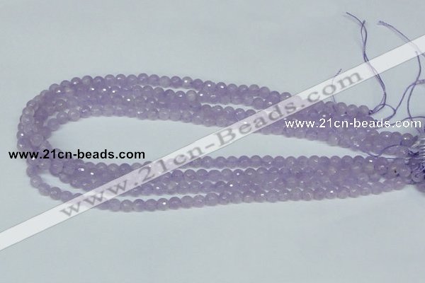 CNA421 15.5 inches 6mm faceted round natural lavender amethyst beads