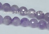 CNA423 15.5 inches 10mm faceted round natural lavender amethyst beads