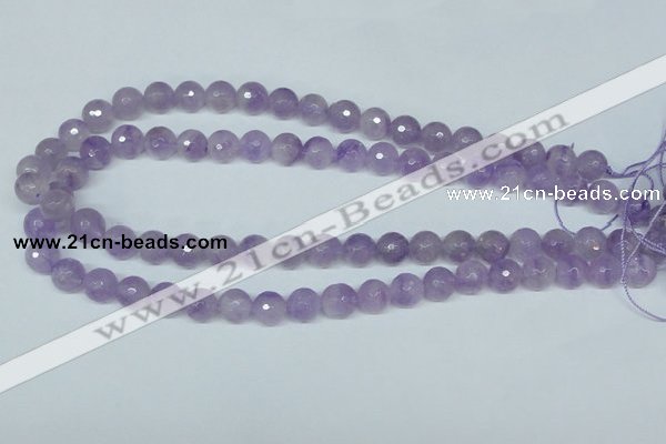 CNA423 15.5 inches 10mm faceted round natural lavender amethyst beads