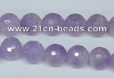 CNA424 15.5 inches 12mm faceted round natural lavender amethyst beads