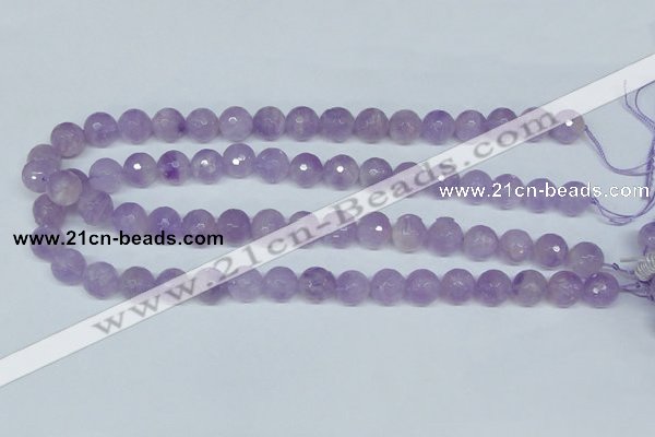 CNA424 15.5 inches 12mm faceted round natural lavender amethyst beads