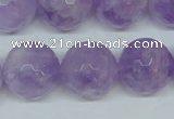 CNA426 15.5 inches 18mm faceted round natural lavender amethyst beads