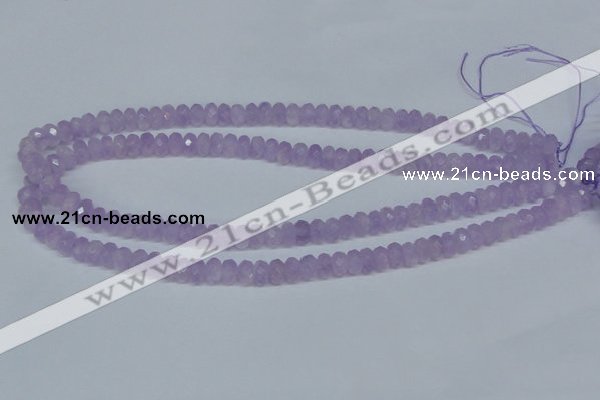 CNA427 4*8mm faceted rondelle natural lavender amethyst beads